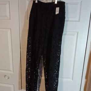 Express Black Lace Skinny Pants